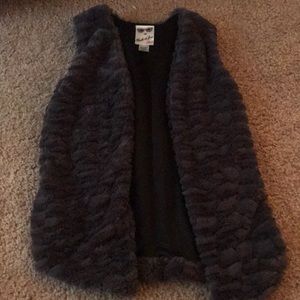 kids furry cardigan